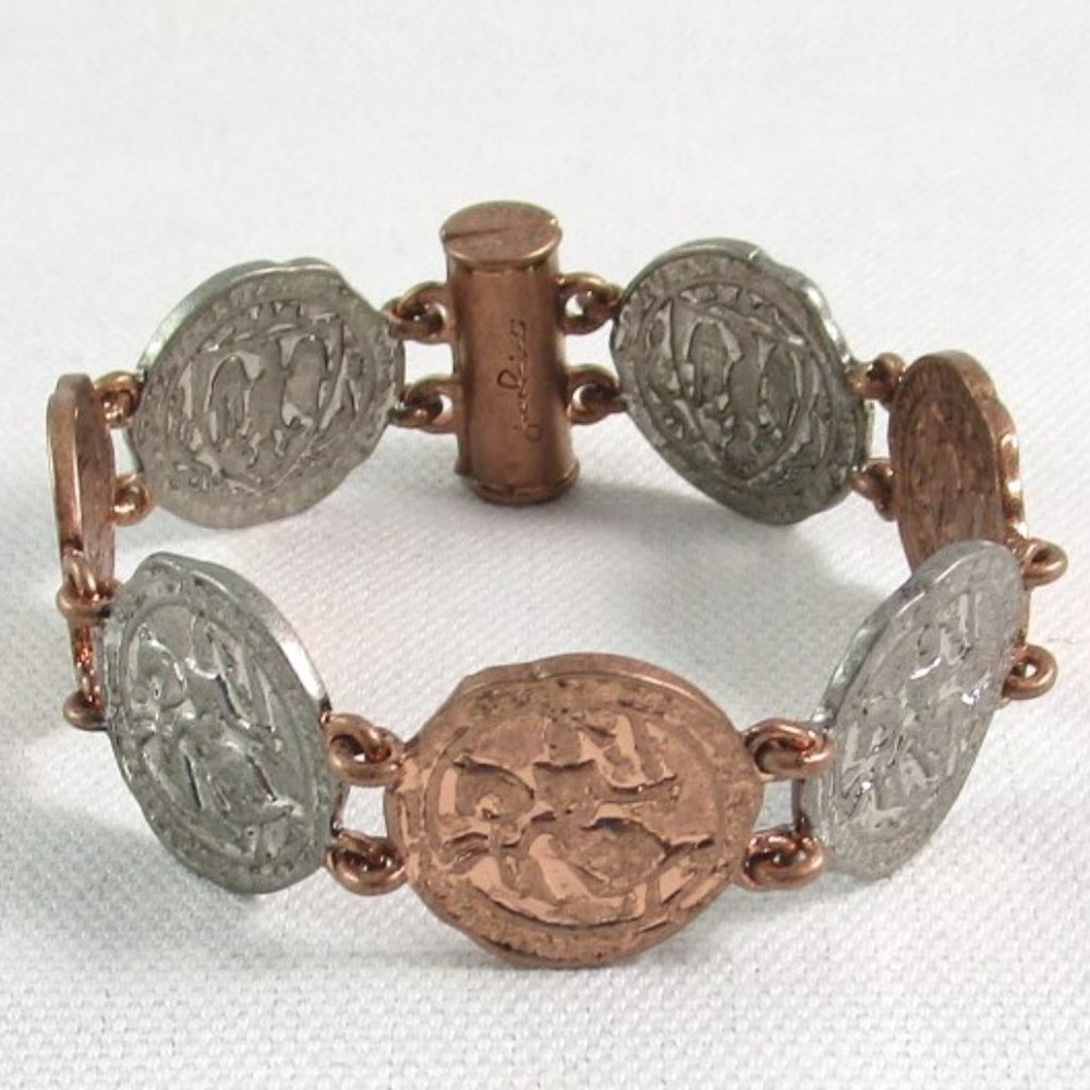 NEW Jewelmint Lost Treasure Coin Bracelet with Magnetic Clasp, Black Velvet Bag